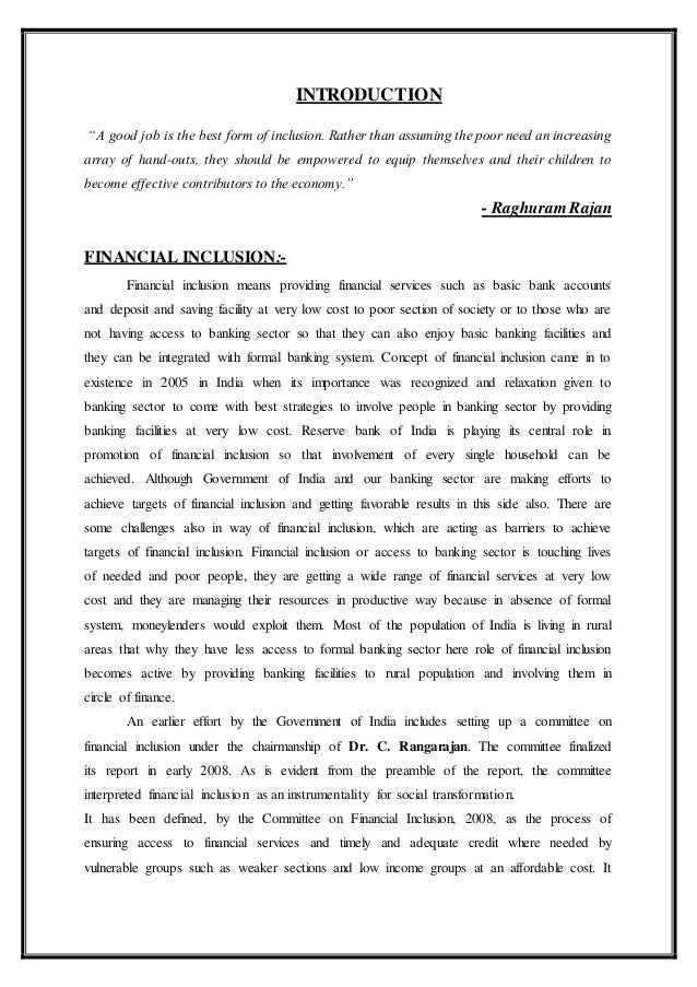INTRODUCTION
“A good job is the best form of inclusion. Rather than assuming the poor need an increasing
array of hand-out...