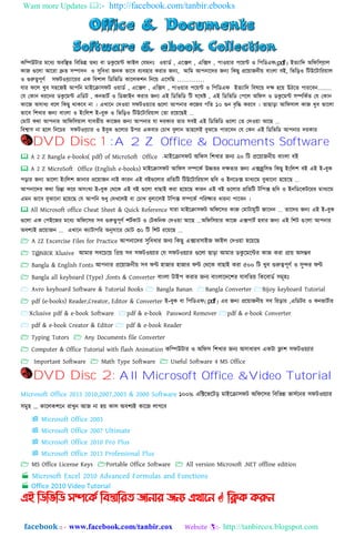 Please feel free to Contact me 📲 01738 359 555
👨 www.facebook.com/tanbir.cox 🖄 tanbir.cox@gmail.com
📀 DVD ম্পিম্পিম্পি পযোদকদজর ূলয িো েো ঃ
নকেু কথ্ো আচে দথ্চকই নিয়োি কচি নে ......।
আমোি সম্পচকে িোচ ো িোচি িো জোিচ মোচি আমোি দকোি ই-িুক িো আমোি ব্লে পূচিে িো
পচে থ্োকচ েয়ো কচি আমোি সোচথ্ নিনিনি এি িযোপোচি দমোিোইচ কথ্ো িো ি োই িোচ ো
...
কোিি এচেচে আমচক একটু দিনি কথ্ো ি চত হয় ...
মোচি তোচেি সোচথ্ "নিনিনি নিতচি নজনিস নিক আচে নকিো , দস নিক মত পোচি নকিো
আথ্িো টোকো কমোচিো যোচি নকিো " এই সি আজোইিো প্রচেি সম্মুখীি হচত হয় ...
যোি উওি নেচত আনম খুিই নিব্রত হই কোিি যোিো আমচক নেচি তোিো িুচ ও এই ধিচিি
প্রে আমোচক কচি িো......।তোেোেো এই ধিচিি প্রে আপিোি জিযও নিব্রতকি ...
দসোজো কথ্ো েোচমি িযোপোচি কথ্ো িচ ...নিনিনি এি কচেে গুচ োি মূ যোয়ি কমোচত পোিি
িো।
আমোি এই নিনিনি সোনিেস নিেত একিেচি িোাং োচেচিি ৩০০০+ জি মোিুষচক পোিোচিো
হচয়চে এখি পযেন্ত দকোি কমচেইি আনম পোই নি ...
হো অচিচক অিিযই নিতীয় িোি ক কচিচেি তো আি িতুি নকেু নিনিনি দিওয়োি জিয
অথ্িো ধিযিোে দেওয়োি জিয ...
আি কোচিো মচি যনে সচেহ থ্োচক তোচেিচক ি নে আপিোি আপিোি কচেি টোকোি
মূচ যি দেচয় অচিক দিনি মূ যিোি এচতো িেি ধচি অজেি কিো আমোি দিপুচটিি ও
সম্মোি ... যো আমোি ব্লে ও দেসিুক দপইচজ দেচ ই িুঝচত পোিচিি ...
তোেোেো আমোি ব্লে [www.tanbircox.blogspot.com] ও দপইচজ
[www.facebook.com/tanbir.ebooks] অনধকোাংি িইচয়ি নি িোউিচ োি
ন াংক দেওয়ো আচে আপনি েোইচ দসখোি দথ্চক িোউিচ োি কচি নিচত পোচিি ...
ূলয েোম্পলকোঃ
💰 প্রচেচি চডচিচড এর মূলয ১৫০ িাকা....... [ চডচিচড সংখ্যা × 150 = মমাি িাকা ]
💰 আপন্াত্রক সবকচন্ন্ম ২ িা চডচিচড চন্ত্রে হত্রব ... [যার মূলয ৩০০ িাকা]
💰 স্ে স্কান 4 িা চডচিচড একসাত্রে চন্ত্রল মূলয ৫০০ িাকা...
💰 স্ে স্কান ১৩ টা একসাটি শনটল মূলয ১৫০০ টাকা…
স্নাটঃ ১৩শট পর প্রশত শিশিশি এর জনয ১০০ টাকা অিভাৎ আপশন েশে ১৪ শট
শিশিশি স্নন তাহটল আপনাটক (১৫০০+ ১০০)টাকা শেটত হটব…
💰 সাধ্ারণ কচিউিার ইউজারত্রের জন্য এই ১৩ িা চডচিচড যত্রেষ্ট
[এই চডচিচড গুত্রলা হলঃ 1) E-Education Disc-1, 2) E-Education Disc-2, 3) E-
Education Disc-3, 4) 100% Computer Security & Speed Up , 5) Windows Xp
Service pack 3 Genuine, 6) Windows 7 ultimate 32 & 64, 7) Driver Pack
Solution 14 , 8) Office & Documents Disc- 1 9 ) All MS Office Disc- 2, 10)
Graphics & Picture Edit, 11) Internet & Web Programmings, 12) Multimedia &
windows Style, 13) Mobile Application ]
 আপন্াত্রক মকান্ কু চরোর খ্রি মেওো লাগত্রব ন্া ...
 