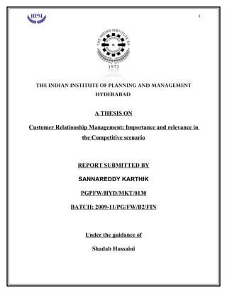 Complete thesis sannreddy karthik crm
