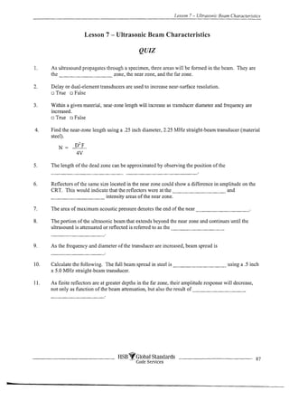 Complete ultrasonic testing work book