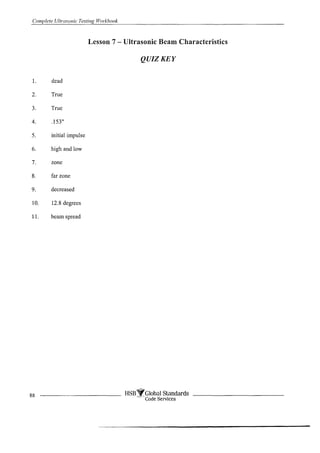 Complete ultrasonic testing work book