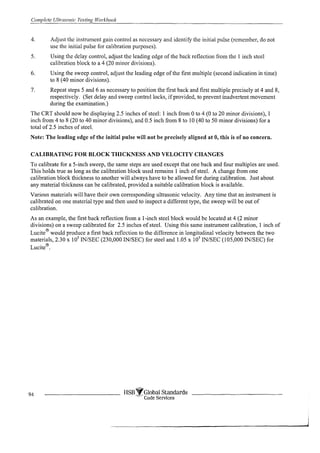 Complete ultrasonic testing work book