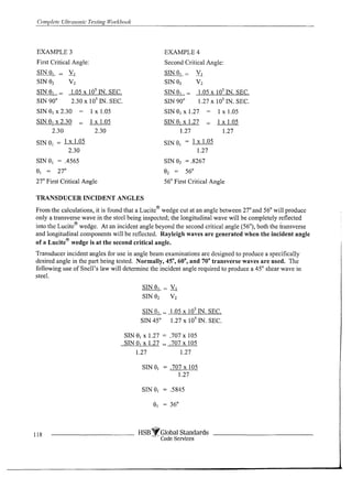 Complete ultrasonic testing work book