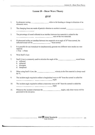Complete ultrasonic testing work book