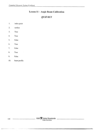 Complete ultrasonic testing work book