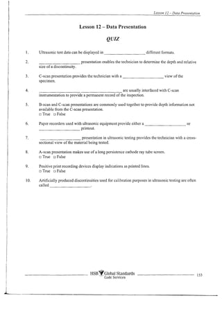 Complete ultrasonic testing work book