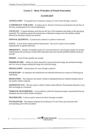 Complete ultrasonic testing work book