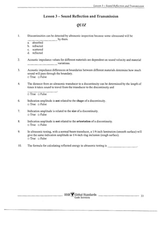Complete ultrasonic testing work book