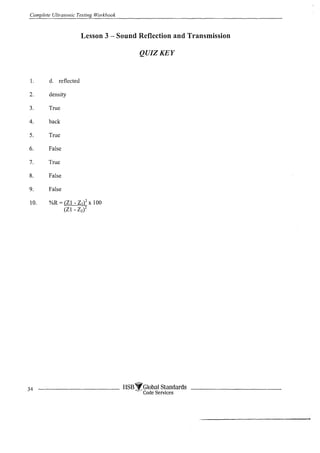Complete ultrasonic testing work book