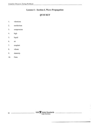 Complete ultrasonic testing work book