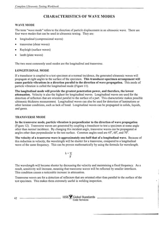 Complete ultrasonic testing work book