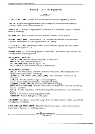 Complete ultrasonic testing work book