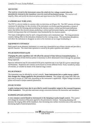 Complete ultrasonic testing work book