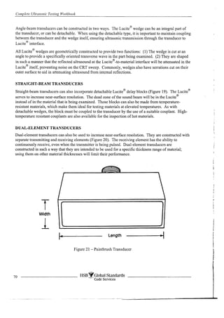 Complete ultrasonic testing work book