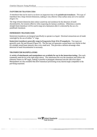Complete ultrasonic testing work book