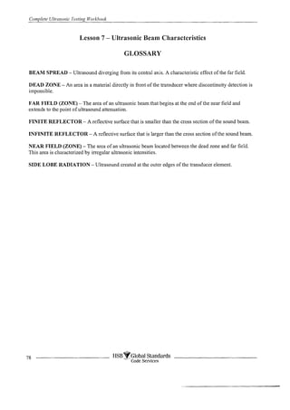 Complete ultrasonic testing work book