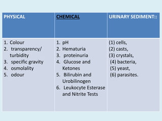 urine examination