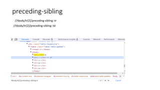 preceding-sibling
//tbody/tr[2]/preceding-sibling::tr
//tbody/tr[2]/preceding-sibling::td
 