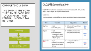 Completing the 1040 | PPTX