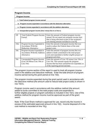 Completing The FFR SF-425 Version 1 1 Final9309pm | PDF