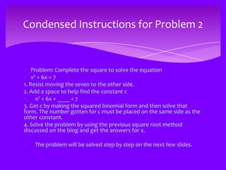 Completing the square | PPTX