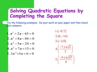 Completing the Square.ppt