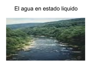 El agua en estado liquido 