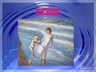 DOS NIÑOS EN UNA  PLAYA DE VALENCIA   