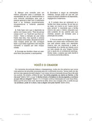 DEPRESSÃO-HÁSOLUÇÃO?
 