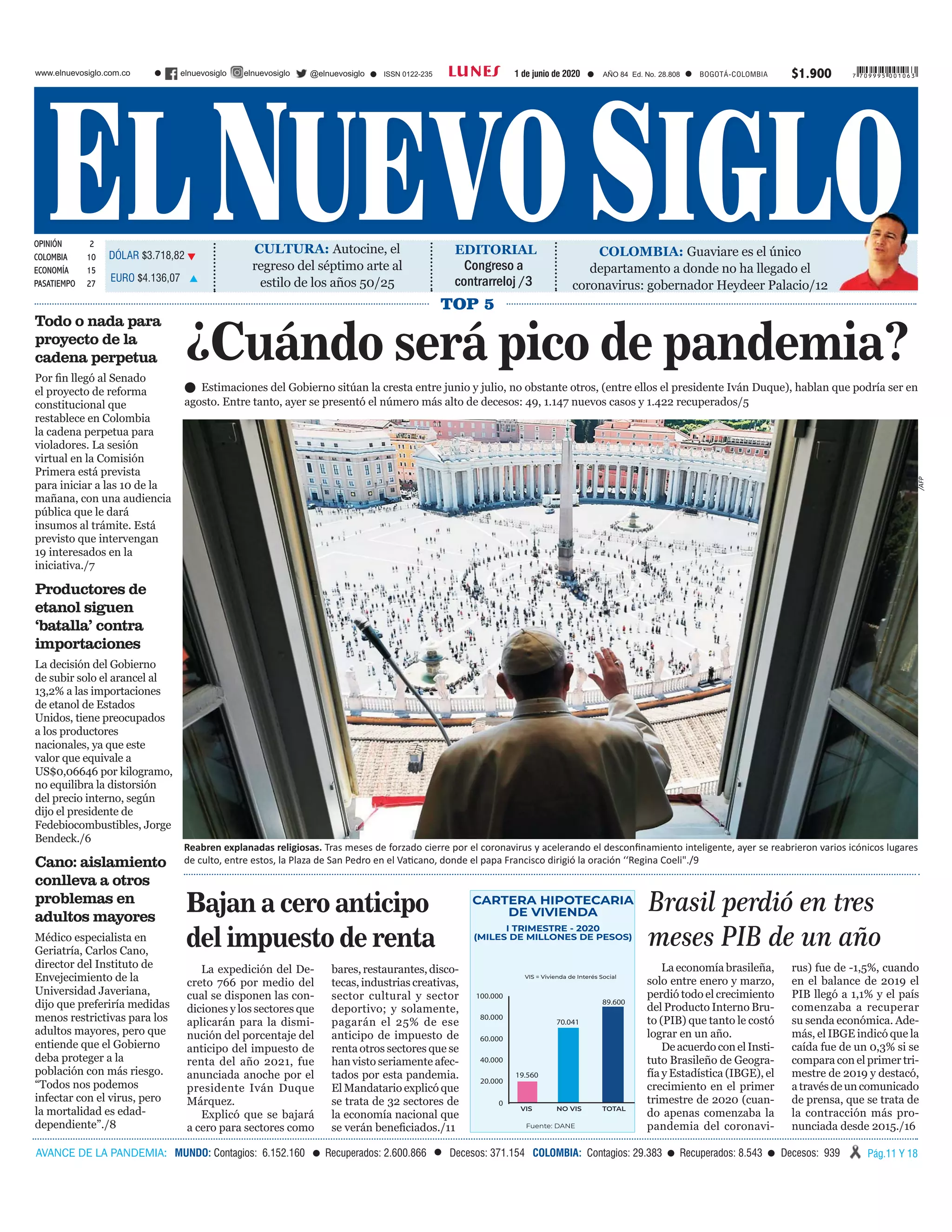 Ejemplar El Nuevo Siglo 1 de junio PDF