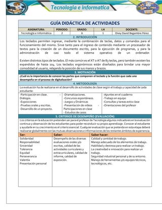 Guia de Aprendizaje periodo 2 grado 6 | PDF