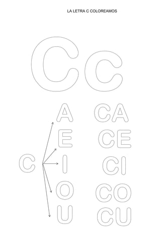 LA LETRA C COLOREAMOS
 
