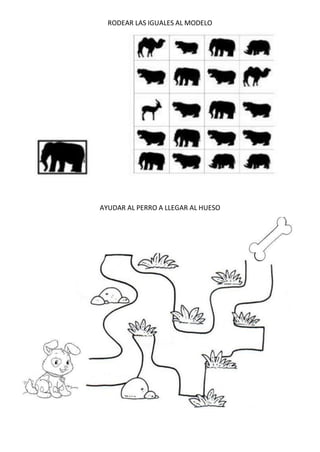RODEAR LAS IGUALES AL MODELO
AYUDAR AL PERRO A LLEGAR AL HUESO
 