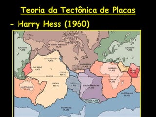 Teoria da Tectônica de Placas
- Harry Hess (1960)
 