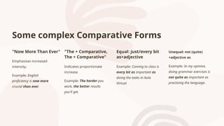Complex Comparatives in English Advanced C level | PPTX