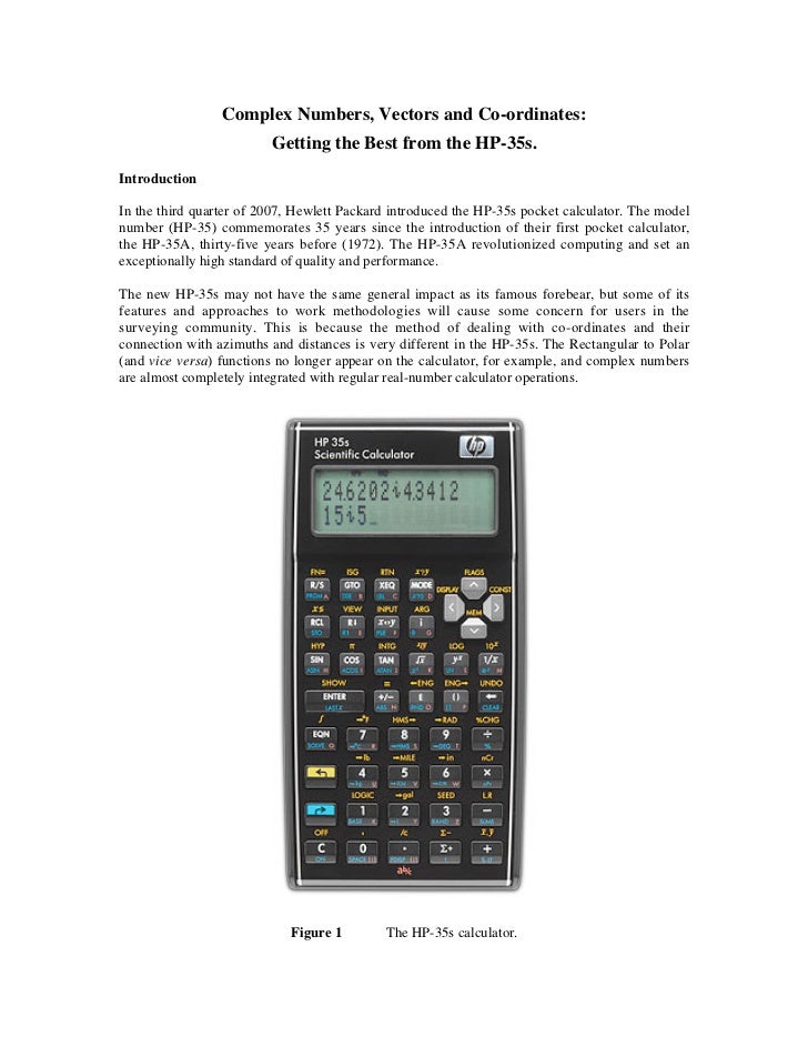 Free Survey Programs For Hp 35s Free Survey Programs For Hp 35s