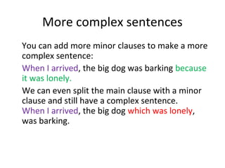 Complex sentences | PPT