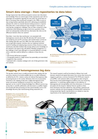 20
Smart data storage – from repositories to data lakes
Mapping of heterogeneous big data
Storage impacts how data will be...