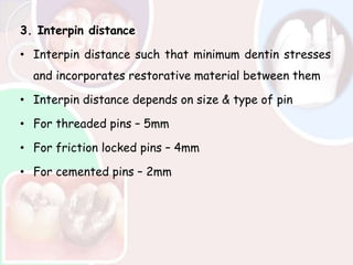 Restorative Distance Chart Complex amalgam restoration | PPTX