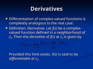 complex analysis power point presentation | PPT