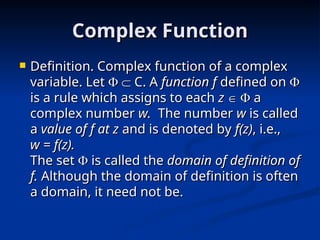complex analysis power point presentation | PPT