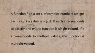Complex Analysis Module - 3 (Functions of Complex Numbers).pptx