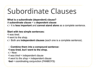 Subordinate Compound Mastering Complex and Compound-Complex Sentences in English Grammar | PPTX