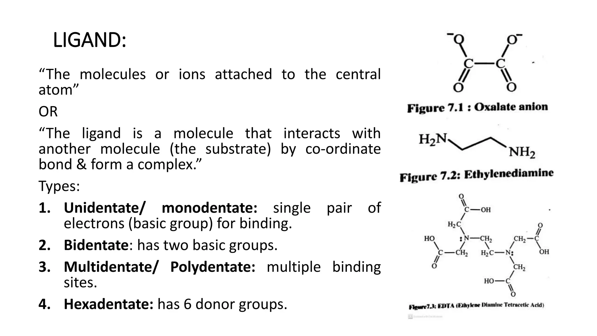 Multidentate Complexation and protein binding | PPTX