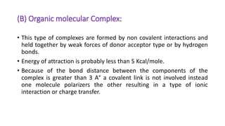 Complex Binding Complexation and protein binding | PPTX