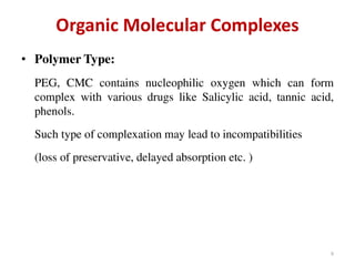 Complexation and protein binding (Physical Pharmaceutics - I)