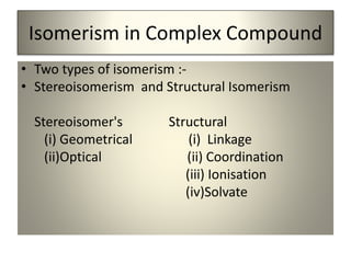 Complex compounds | PPTX