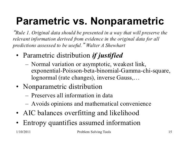 parametric vs nonparametric