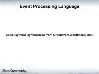 Event Processing Language
 