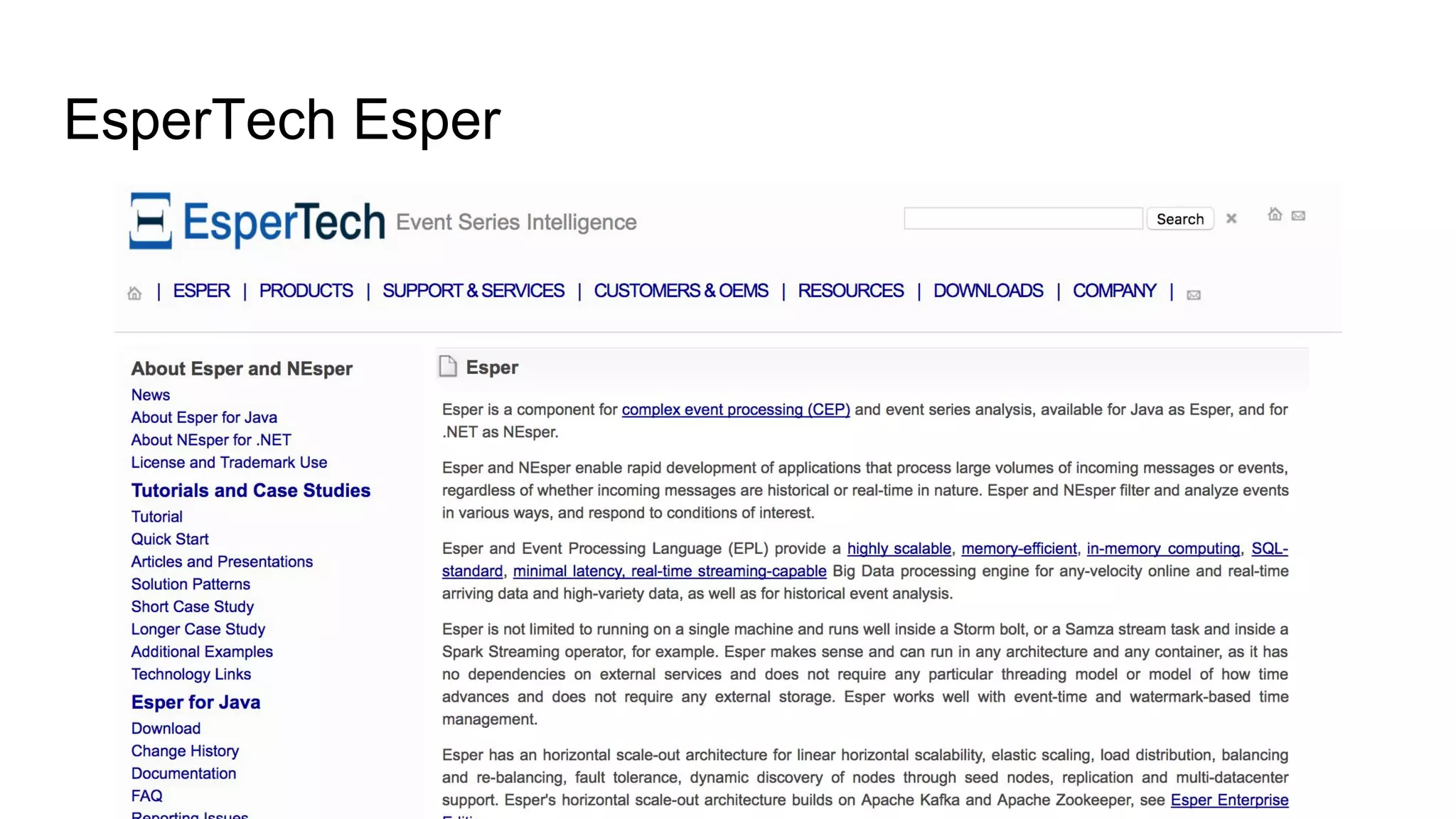 EsperTech Esper
 